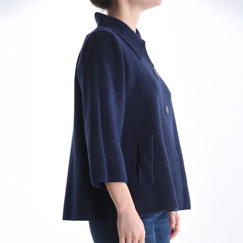 Cardigan mit Kragen und 3/4-Ärmeln