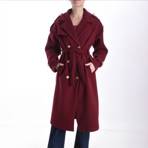 Trenchcoat mit Gürtel und Doppelknopfleiste