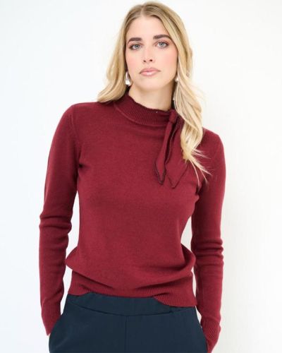 Langarm Rollkragenshirt mit Knoten-Detail