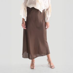 Satin-Rock mit Elastikbund