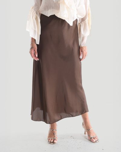 Satin-Rock mit Elastikbund