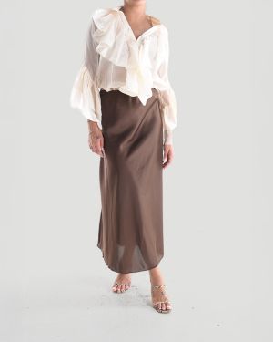 Satin-Rock mit Elastikbund