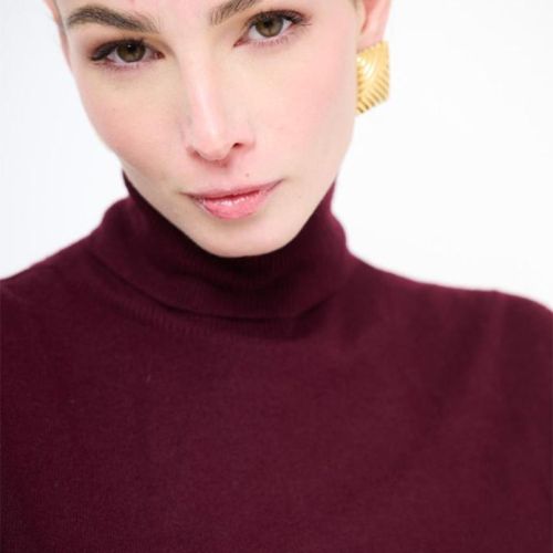 Basic Langarm Rollkragenpullover