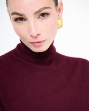 Basic Langarm Rollkragenpullover