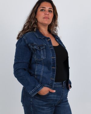 Plussize Jeansjacke im klassischen Schnitt