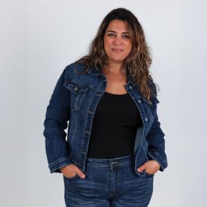 Plussize Jeansjacke im klassischen Schnitt